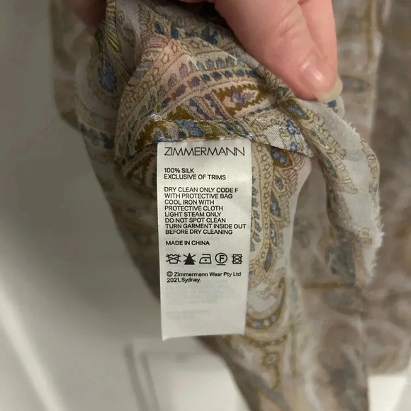 Zimmermann Wild Botanica Luminous Flutter Smock Top - Picture 9 of 9